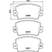 Mintex Front Brake Pad Set fits Renault 20 1977-1983 2.0 2.2