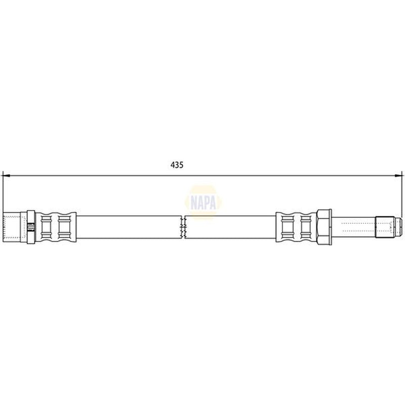 NAPA Brake Hydraulic Hose Line Front fits Mercedes-Benz Sprinter 3,5-T 2006-2018