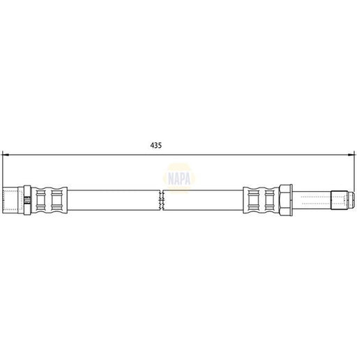 NAPA Brake Hydraulic Hose Line Front NBH1049