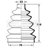 First Line Drive Shaft Bellow Kit Front Left Thermoplast fits Alfa Romeo 8C