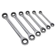 Sealey Double End Ratchet Ring Spanner Set 6pc Metric S0636 Siegen by Sealey - Dynamic Drive
