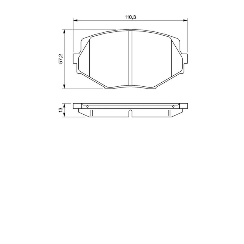 Bosch Front Brake Pad Set fits Mazda MX-5 1993-2005 1.6 1.8