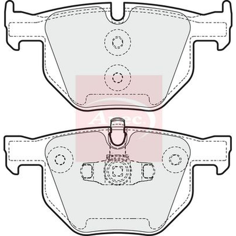Apec Rear Brake Pad Set fits Alpina D3 2005-2008 2.0
