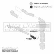 First Line Air Filter Intake Hose fits Fiat Doblo 2001 on 1.9