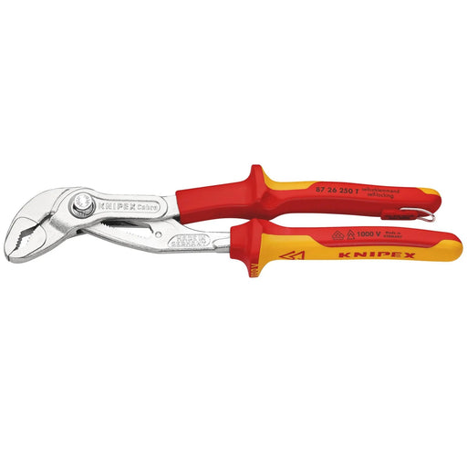 KNIPEX 87 26 250 T BK Cobra® VDE High-Tech Water Pump Pliers, 250mm