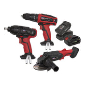 Sealey 3 Tool Cordless Combo Kit 20V SV20 Series CP20VCOMBO1 Sealey - Dynamic Drive