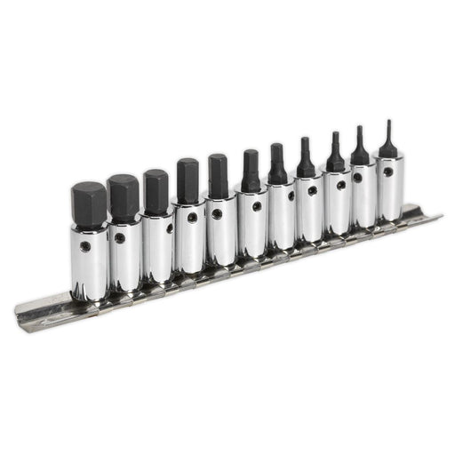 Sealey Hex Socket Bit Set 11pc 1/4"Sq Drive Metric AK62251 Sealey - Dynamic Drive