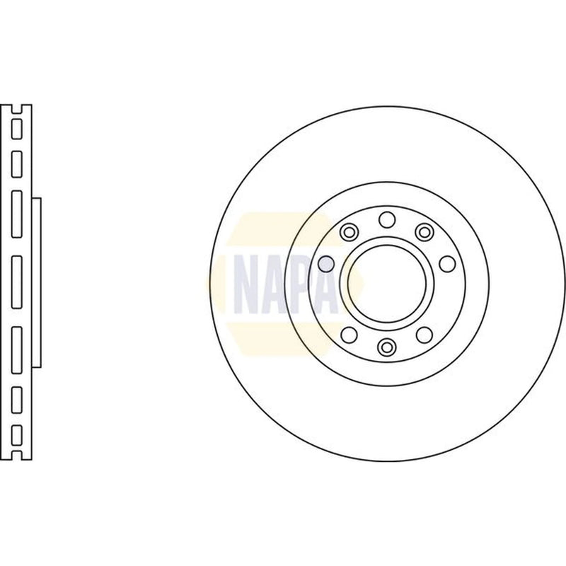NAPA 2 x Vented Brake Discs fits Peugeot Rcz 2010-2015 1.6 2.0