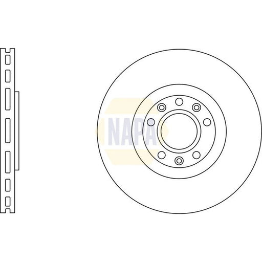 NAPA 2 x Vented Brake Discs fits Peugeot Rcz 2010-2015 1.6 2.0