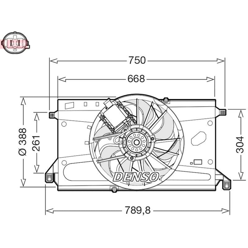 Denso Engine Cooling Fan fits Ford C-Max 2007-2010 1.6