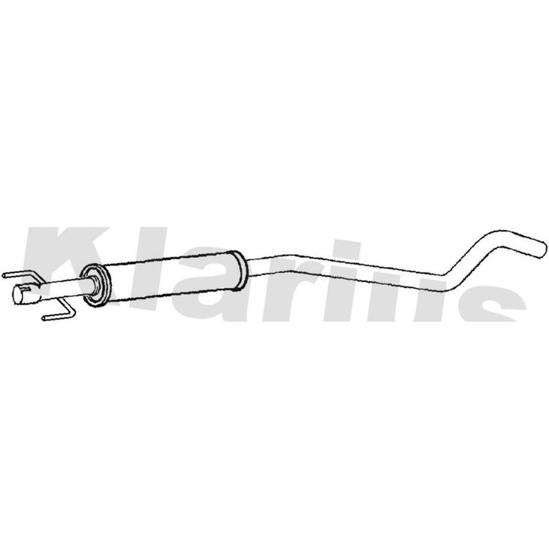 Klarius Box With Centre Pipe Centre fits Opel Astra H 2004-2010 1.6