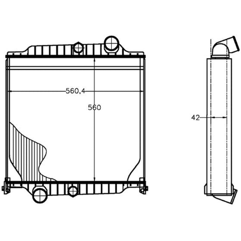 Mahle Engine Radiator fits Volvo Flc 1996-2000