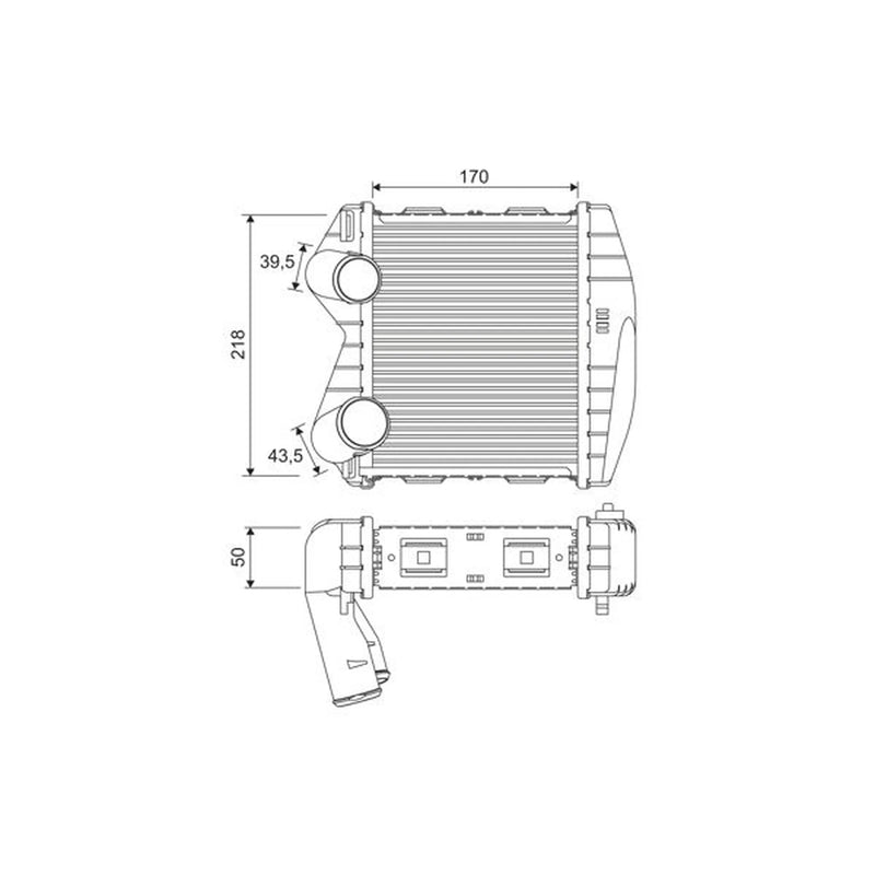 Valeo Intercooler (Charge Air Cooler) 818366