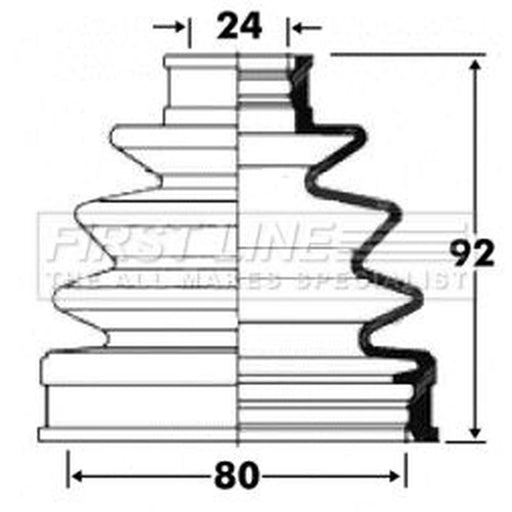 First Line Drive Shaft Bellow Kit Front Left fits Lexus Rx 2000-2003