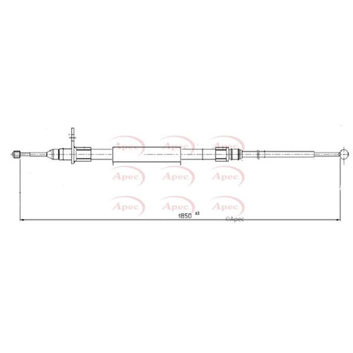 Apec Handbrake Cable Left Rear CAB1597