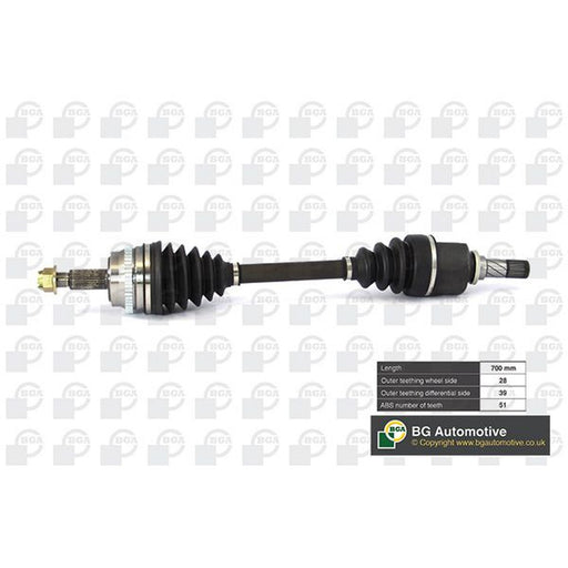 BGA CV Drive Shaft Driveshaft Front Left fits Opel Movano A 2003 on 2.5