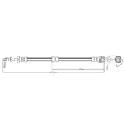 Juratek Brake Hydraulic Hose Line Rear Right fits Ford Tourneo Connect 2013-2022