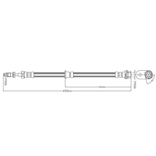 Juratek Brake Hydraulic Hose Line Rear Right fits Ford Tourneo Connect 2013-2022