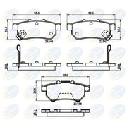 Comline Front & Rear Brake Discs & Pads fits Honda Jazz II 2002-2008 1.2 1.3 1.4