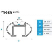 Aluminium Locking Roof Rack Cross Bars fits Volkswagen Golf 2015-2017 Alltrack Menabo  - Dynamic Drive