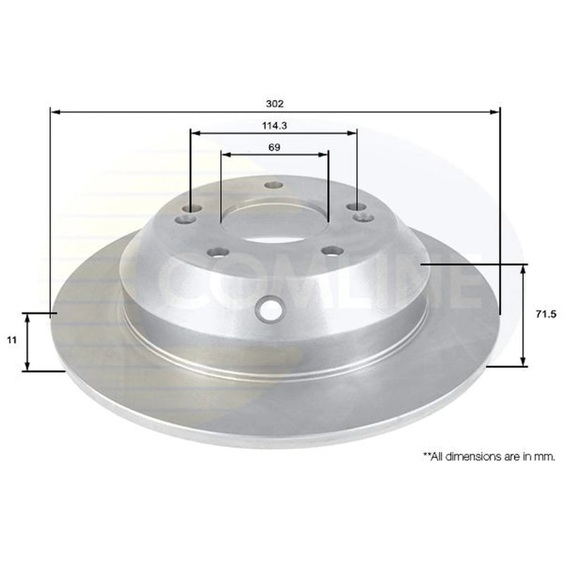 Comline Rear Brake Solid Discs & Pads fits Kia Sorento III 2015-2020 2.2