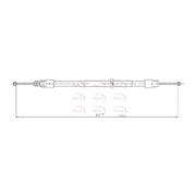 Apec Handbrake Cable Right Rear CAB1028