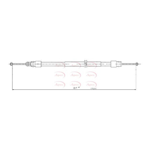 Apec Handbrake Cable Left Rear fits Mercedes-Benz Gl-Class 2006-2012