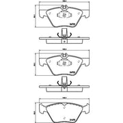 DON Front Brake Pad Set fits Mercedes-Benz E-Class 2003-2008