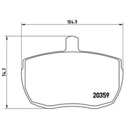Brembo 4 x Front Brake Pad Set fits Alfa Romeo Ar 8 1978-1986 2.4