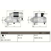 Denso Starter Motor 12V 1.1kW 9 Teeth fits Audi A3 1996-2003 1.6 1.8 1.9