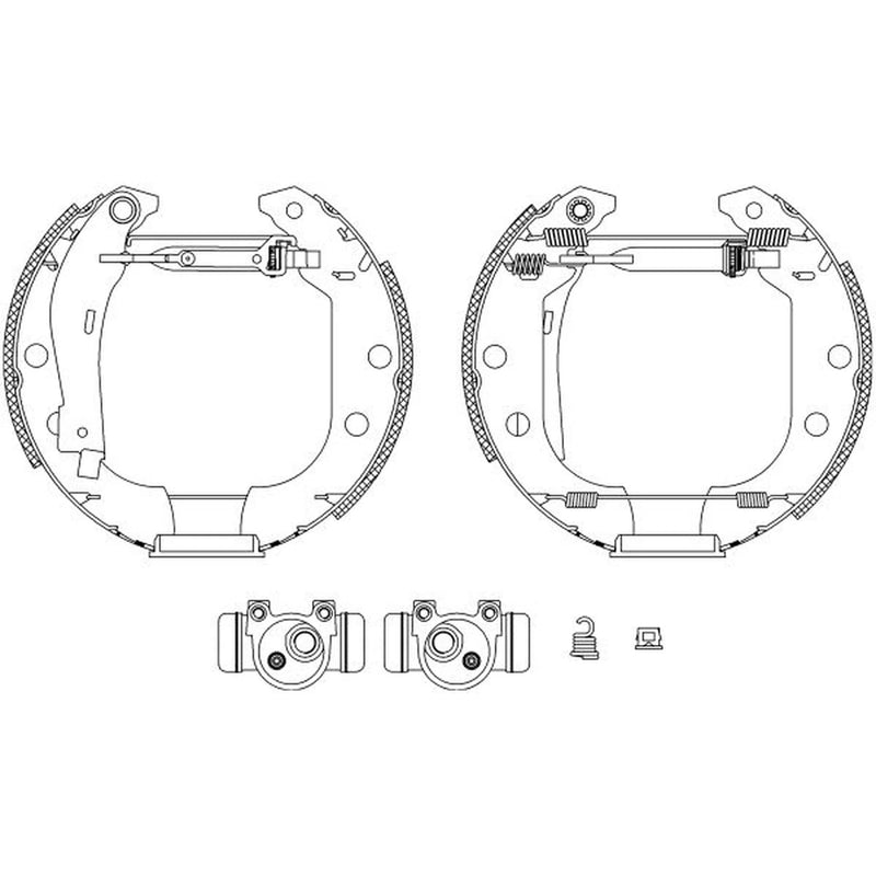Mintex Brake Shoe Set Axle Kit fits Peugeot 405 1987-1999 1.4 1.6 1.8 1.9