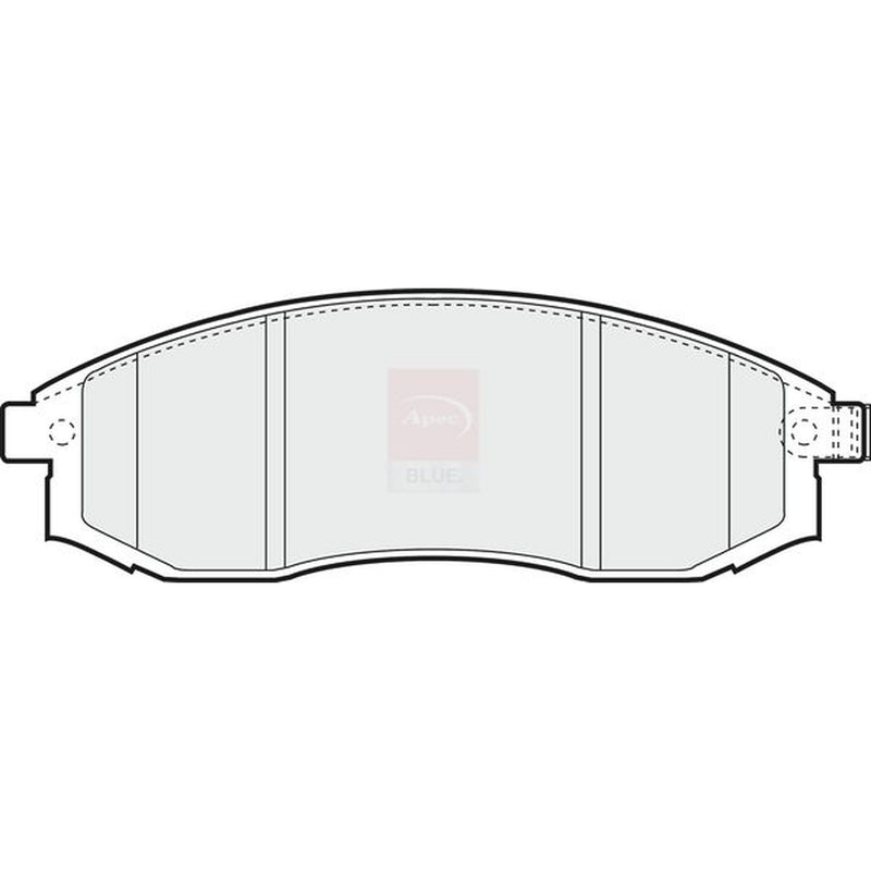 Apec Front Brake Pad Set fits Mitsubishi L200 1996-2007 2.5 2.8 3.0
