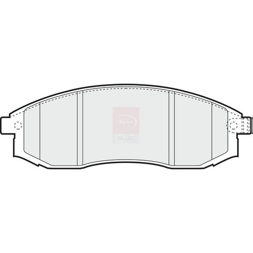 Apec Front Brake Pad Set fits Mitsubishi L200 1996-2007 2.5 2.8 3.0