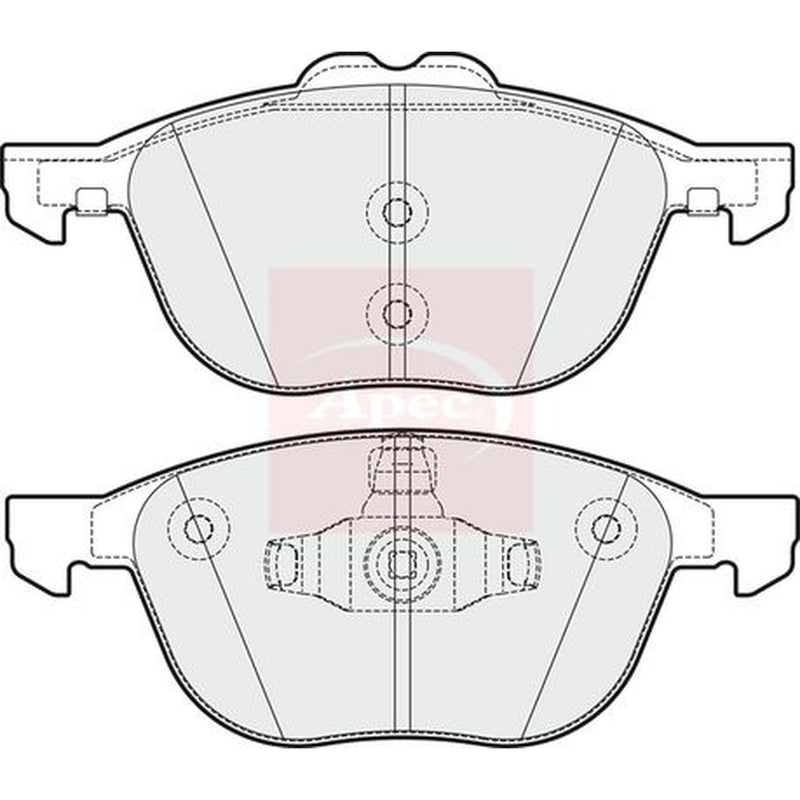 Apec Front Brake Pad Set fits Ford Kuga II 2013-2019 1.5 1.6