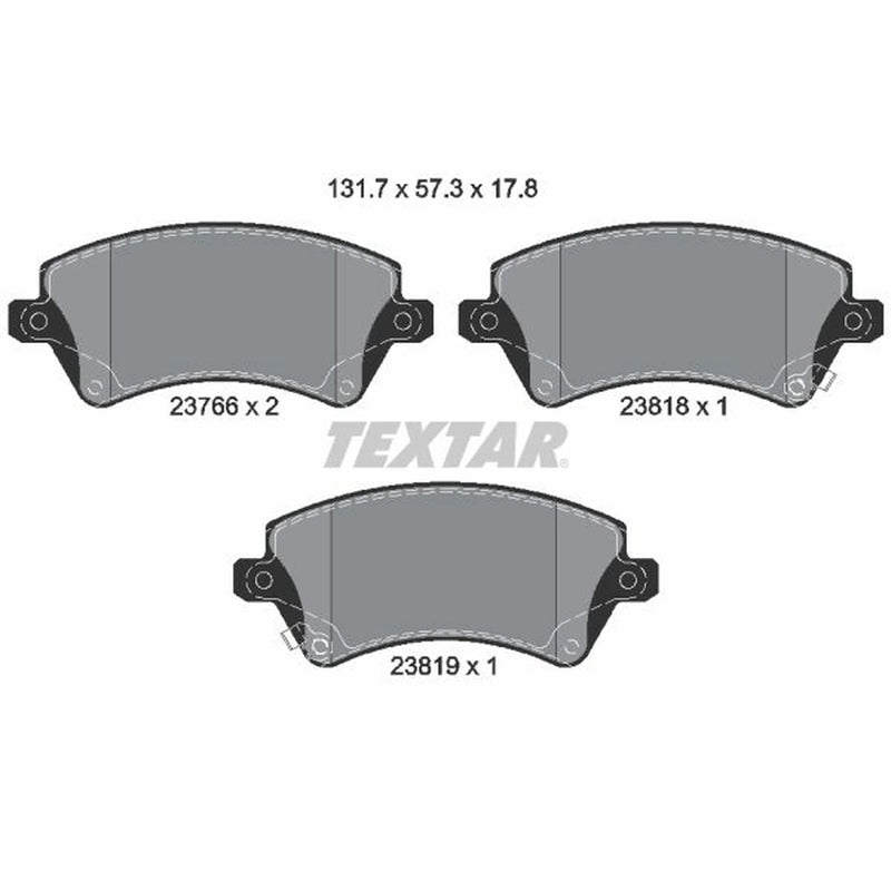 Textar Front Brake Pad Set 2376601