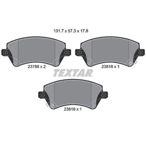 Textar Front Brake Pad Set 2376601