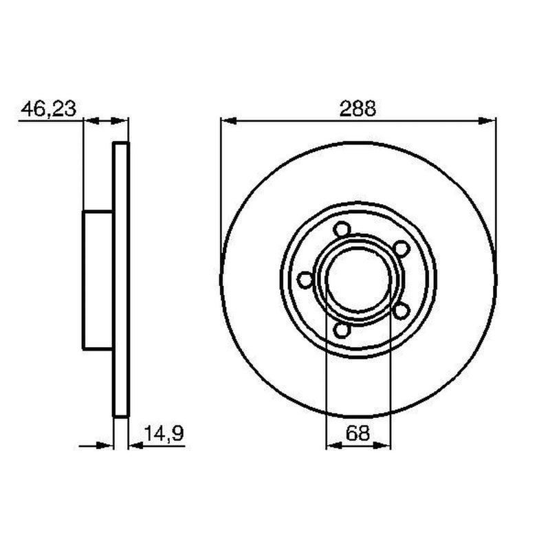 Bosch Front Brake Solid Discs & Pads fits Audi A4 B5 1995-2001 1.8 1.9