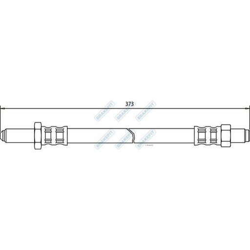 Apec Brake Hydraulic Hose Line Rear Right fits Ford Granada II 1977-1981 2.8