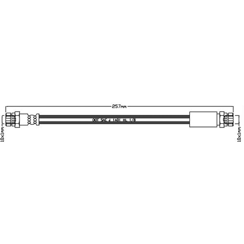 Juratek Brake Hydraulic Hose Line Right JBH1119