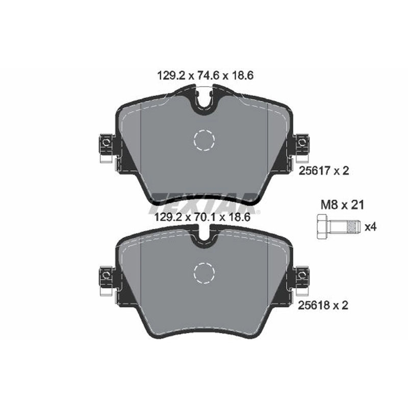 Textar Front Brake Pad Set 2561701