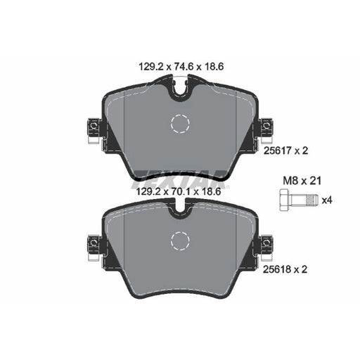 Textar Front Brake Pad Set 2561701