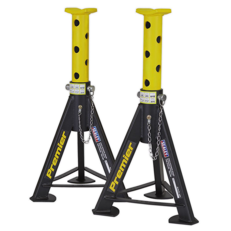 Sealey Axle Stands (Pair) 6tonne Capacity per Stand - Yellow AS6Y Sealey  - Dynamic Drive
