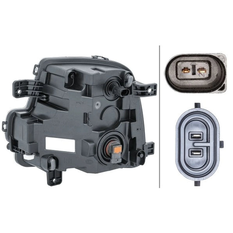 Hella Front Right Fog Light H8 fits VW Scirocco III 2008-2017 1.4 2.0