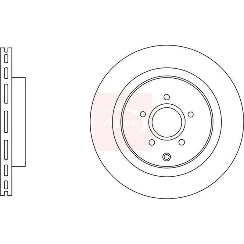 Apec Front Vented & Rear Vented Brake Discs & Pads fits Infiniti M 2010 on