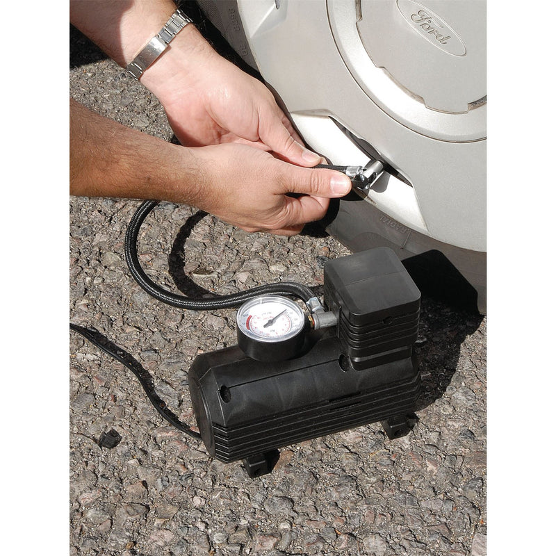 Draper Storm Force 12V Mini Analogue Air Compressor, 250psi Max. 81023 Draper - Dynamic Drive