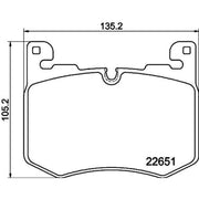 Mintex Front Brake Pad Set fits Jaguar F-Pace 2015 on 3.0