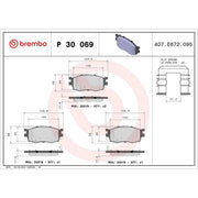 Brembo Front & Rear Pads fits Hyundai I20 I 2008-2015 1.1 1.2 1.4 1.6