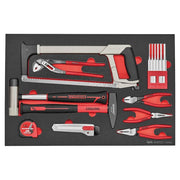 Teng Tools 26" Classic Cabinet FOAM Tool Kit 179 Pieces Red Teng Tools - Dynamic Drive