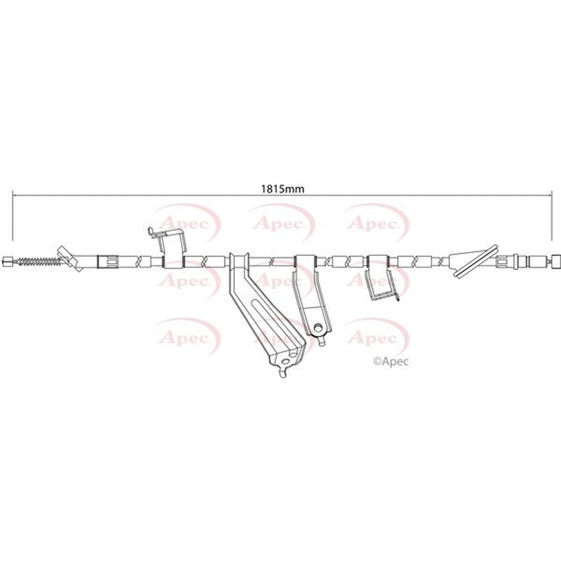 Apec Handbrake Cable Left Rear fits Honda Cr-V III 2006-2012 2.0 2.2