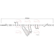 Apec Handbrake Cable Left Rear CAB1218